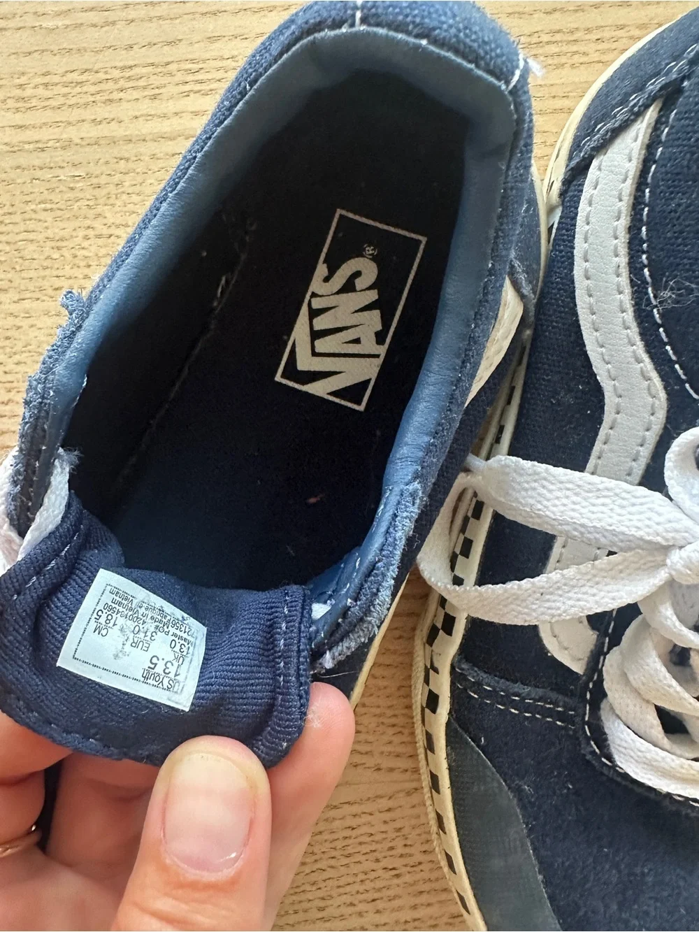 Vans navy canvas